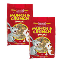 Peters Rabbit & Guinea Pig Munch & Crunch 4Kg x2
