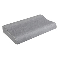 Dreamz Memory Foam Pillow Pillowcase Supprt Grey Rebound