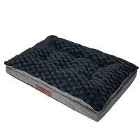 Dog Calming Bed Warm Soft Plush Comfy M Grey Medium - Model-794D86