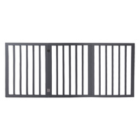 Wooden Pet Gate Dog Fence Retractable Grey 2000x 3MM - Model-5B24A3