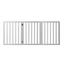Wooden Pet Gate Dog Fence Retractable White 2000x 3MM - Model-63632F
