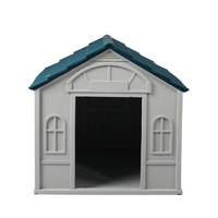 Dog Kennel Outdoor Indoor Pet Plastic L Blue - Model-3638FC