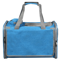 Pawz 3 in 1 Pet Soft Crate Dog Cat Carrier M Size Blue