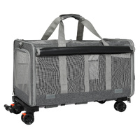 Pawz Pet Carrier 4 Wheel Portable Rolling Foldable