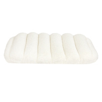 Pawz S Size Orthopedic Dog Bed with Sherpa Plush Removable Cover in White