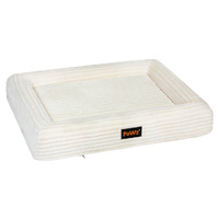 Pawz M Size Orthopedic Dog Bed with Corduroy Removable Cover Waterproof Washable Beige