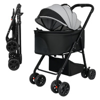 Pawz Pet Stroller 3 in1Dog Cat Pram Foldable Carrier