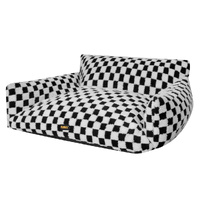 Pawz Pet Bed Plush Checkered Dog Bed Washable Cat Bed