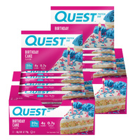 Quest Birthday Cake Protein Bars 12x60g x2