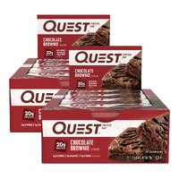 Quest Chocolate Brownie Protein Bars 12x60g x2