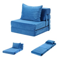 Artiss Convertible Folding Sofa Bed Armless Lounger Foam Floor Sofas Futons Couches