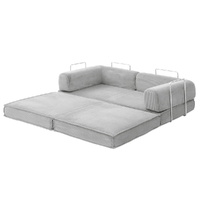 Artiss Convertible Folding Sofa Bed Grey