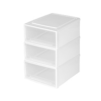Plastic Storage Box Stackable Containers M 3PK Medium - Model-9D7D8F