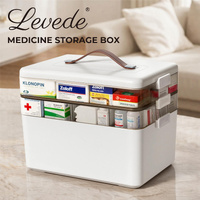 Levede Medical Storage Box Three Layer Medicine Case
