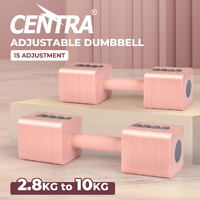 2x5kg Adjustable Dumbbell Set Pink Colour - Model-BD219B