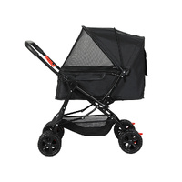 Pet Stroller Dog Cat Carrier Foldable Black - Model-C325BC