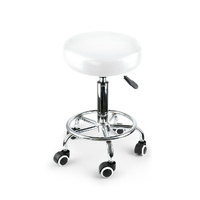 Salon Stool Swivel Hairdressing White - Model-692A14