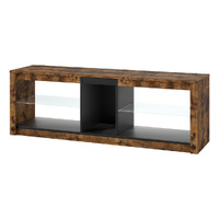 Levede TV Stand Cabinet Glass Display Storage Shelves