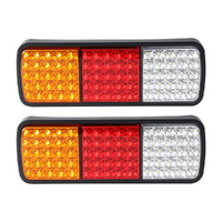 Giantz Pair 75 LED Tail Lights Stop Reverse Indicator 12V Ute Trailer Caravan Truck Boat