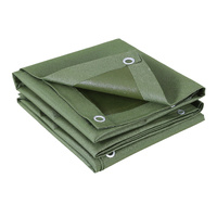 Instahut 3x4m Tarp Tarpaulin 600GSM Camping Canvas Heavy Duty Water Resistant