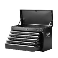 GIANTZ 5 Drawer Tool Chest Box Cabinet Lockable Garage Storage Organiser Black