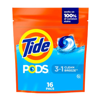 Tide 3 in 1 Clean Breeze x 16 Laundry Pods
