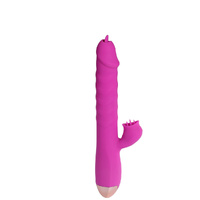 Rabbit Vibrator Licking Tongue Purple - Model-5552EC