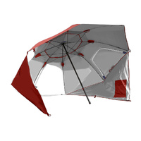 Beach Umbrella Outdoor Umbrellas Red 2.33M - Model-BA6085