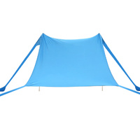 Beach Tent Camping Canopy 2-4 Person Family Sun Shade Shelter 210x210cm Blue - Model-72AF7F