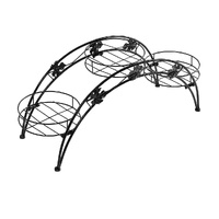 Plant Stand Outdoor Indoor Metal Black - Model-03B92E