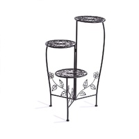 Plant Stand Outdoor Indoor Flower Pots Black - Model-A77265