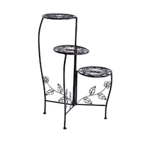 2X Wrought Iron Outdoor Indoor Flower Black 2 Pack - Model-67548E