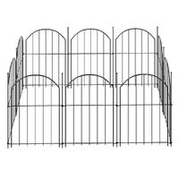 Mountview 10 Pcs Garden Fence Border Rustproof Metal