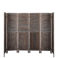 6 Panel Partition Room Divider Brown - Model-89F85E