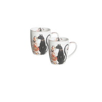 Cat Couple Mug – 400ml Fine Bone China, Gift-Boxed