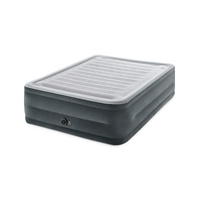 INTEX Queen Dura-Beam Comfort Plush Air Mattress w/ Built-In USB Electric Pump 64418