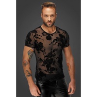 Noir Flock Embroidery T Shirt