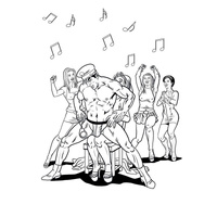 Wood  Bachelorette Party Colouring Book