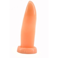 Tongue Shape Anal Plug Black - Flesh
