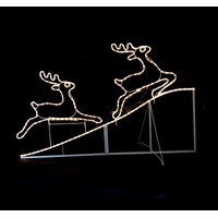 Samland Animated Running up Reindeer Rope Light for Christmas Decoration