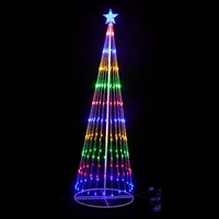 CIRCLING LED LIGHT CHRISTMAS TREE WITH STAR [HEIGHT: 210CM]