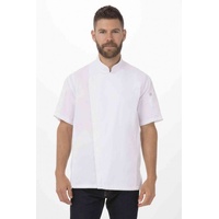 Springfield Men's White Zipper M Chef Jacket by Chef Works
