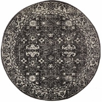 Evoke 252 Charcoal Round by Rug Culture -150X150CM - ROUND