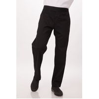 Lightweight Black M Slim Men's Chef Pants by Chef Works