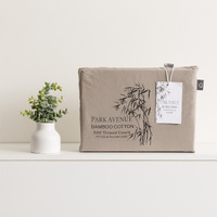 500 Thread Count Pewter Bamboo Cotton Super King Combo Set by Park Avenue