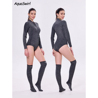 2MM jellyfish suit diving wet clothes jellyfish suit snorkeling swimsuit super elastic skin-friendly 2-piece jumpsuit+stockings