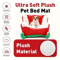 Christmas sled cat bed and dog house-winter warm pet bed, detachable and washable, without assembly, comfortable/outdoor pet sofa, suitable for cats a