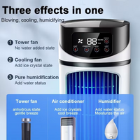 USB portable air conditioner humidifier - 6-speed adjustment, ultra-quiet 25 decibels, mini air conditioner for home, office and dormitory, 6-hour tim