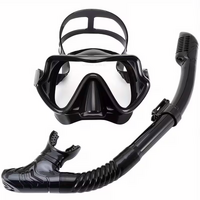 Snorkeling mask breathing tube set, large frame silicone mask, leak-proof and anti-fog snorkeling mask, swimming goggles for men and women