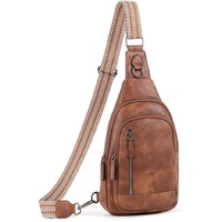 Brown Faux Leather Sling Bag: Unisex, Spacious, Reversible Crossbody for Aussies